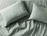 Pillowcases - Sage Organic Crinkled Percale Sheets by Coyuchi at Fig Linens and Home - View 1