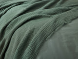 Coyuchi Topanga Juniper Organic Matelasse Coverlet Swatch at Fig Linens and Home 1