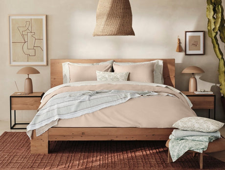 Coyuchi Topanga Sunset Stripe Organic Matelasse Blankets | Lifestyle at Fig Linens and Home