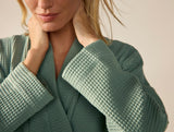 Unisex Organic Waffle Sage Robe 3 | Coyuchi at Fig Linens and Home