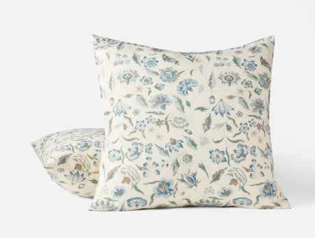Euro Square Pillow Sham - Coyuchi Viola Cerulean Organic Bedding at Fig Linens and Home