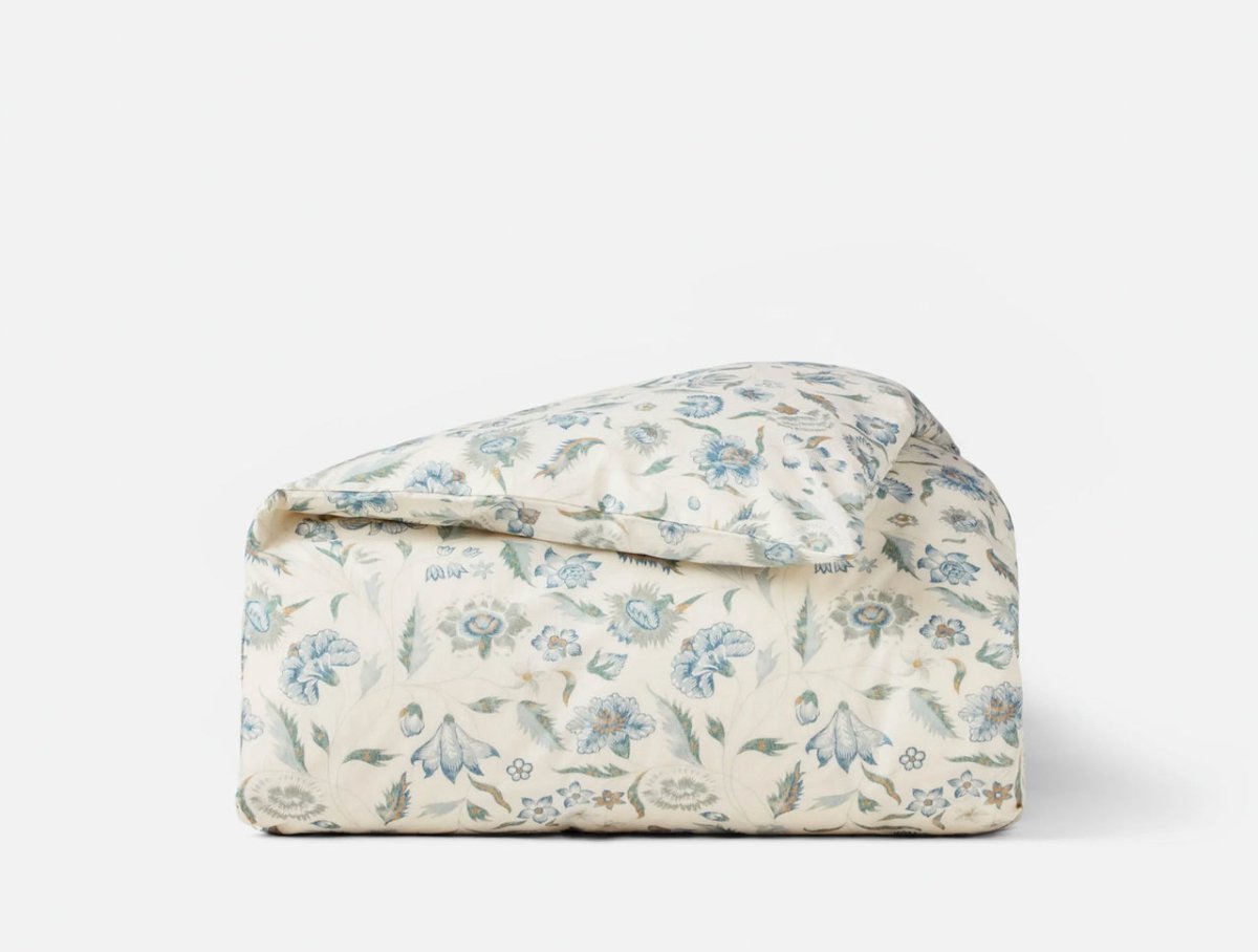 Duvet Cover - Coyuchi Viola Cerulean Organic Bedding at Fig Linens and Home