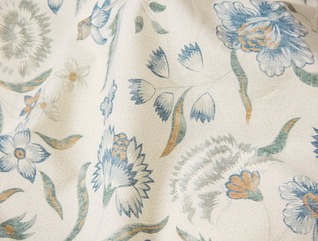 Fabric Print Detail - Coyuchi Viola Cerulean Organic Bedding at Fig Linens and Home View 2