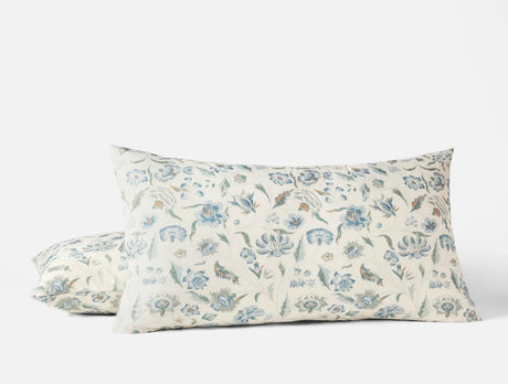 King Pillow Sham - Coyuchi Viola Cerulean Organic Bedding at Fig Linens and Home