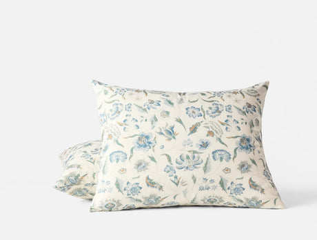 Standard Pillow Sham - Coyuchi Viola Cerulean Organic Bedding at Fig Linens and Home
