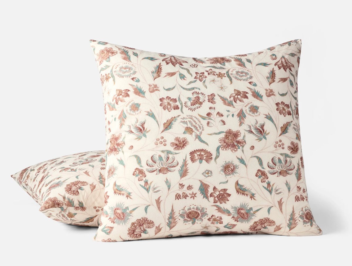 Euro Square Sham - Viola Print Coyuchi Organic Bedding at Fig Linens and Home