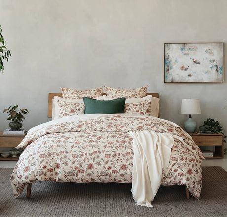 Viola Organic Print Duvet Covers by Coyuchi | Organic Bedding at Fig Linens and Home - Lifestyle 2