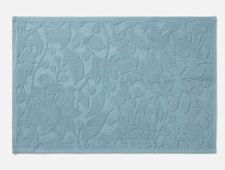 Wildflower Organic Bath Rug by Coyuchi in Pacific Blue at Fig Linens and Home 1