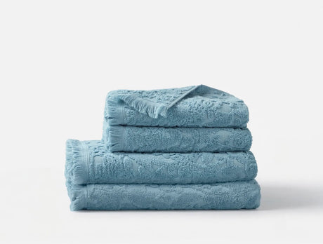 Pacific Blue Wildflower Organic Cotton Bath Towels & Hand Towels by Coyuchi at Fig Linens and Home