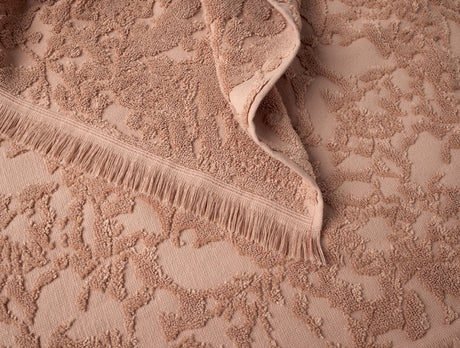 Detail of Towel - Coyuchi Wildflower Antique Rose Organic Bath Collection at Fig Linens and Home 2