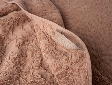 Detail of Towel - Coyuchi Wildflower Antique Rose Organic Bath Collection at Fig Linens and Home 1