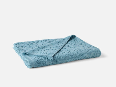Bath Towel - Coyuchi Wildflower Pacific Blue Organic Cotton Bath Collection at Fig Linens and Home