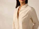Women's Isla Organic Cotton Undyed w/ Hazel Rosehip Long Sleeve Pajama Set 3 | Coyuchi at Fig Linens and Home
