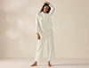 Women's Isla Organic Cotton Undyed w/ Indigo Gray Long Sleeve Pajama Set | Coyuchi at Fig Linens and Home