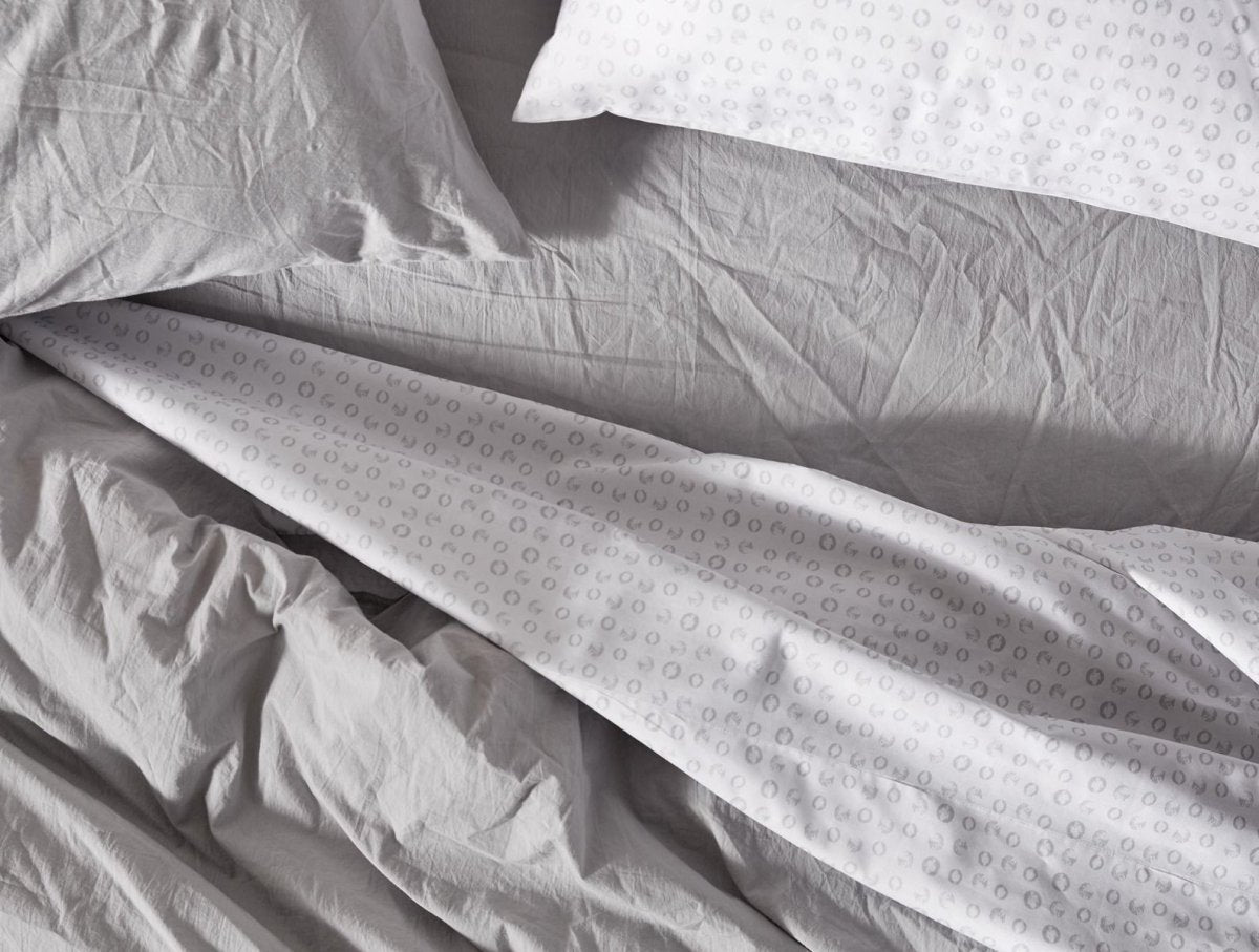 Coyuchi Crinkled Percale Sheet Set