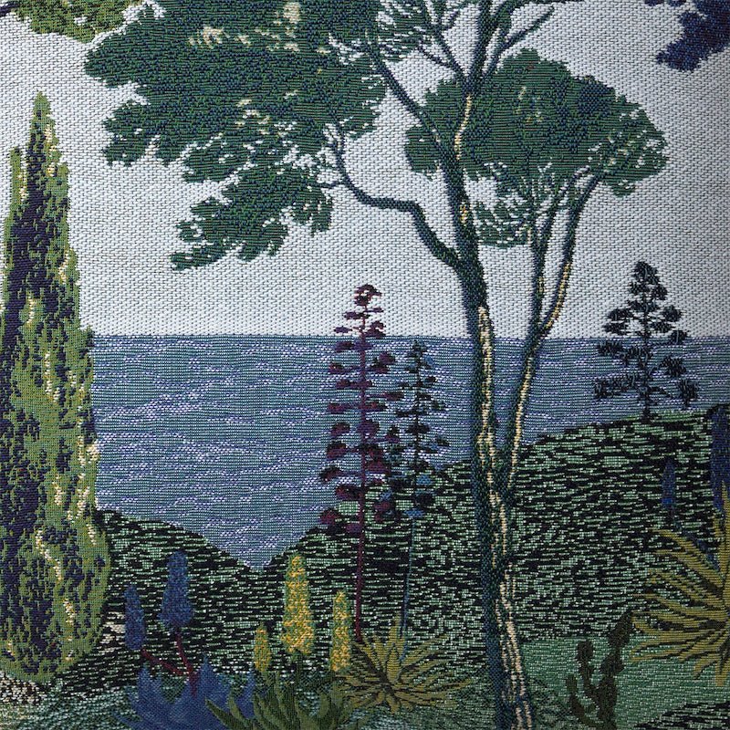 Detail of Tapestry - Parc Azur Decorative Pillow by Iosis by Yves Delorme