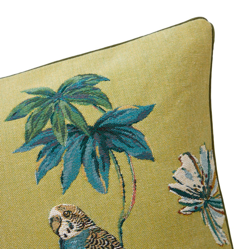 Iosis Throw Pillow Corner Detail - Tropical Avocat Decorative Pillow by Iosis - Yves Delorme