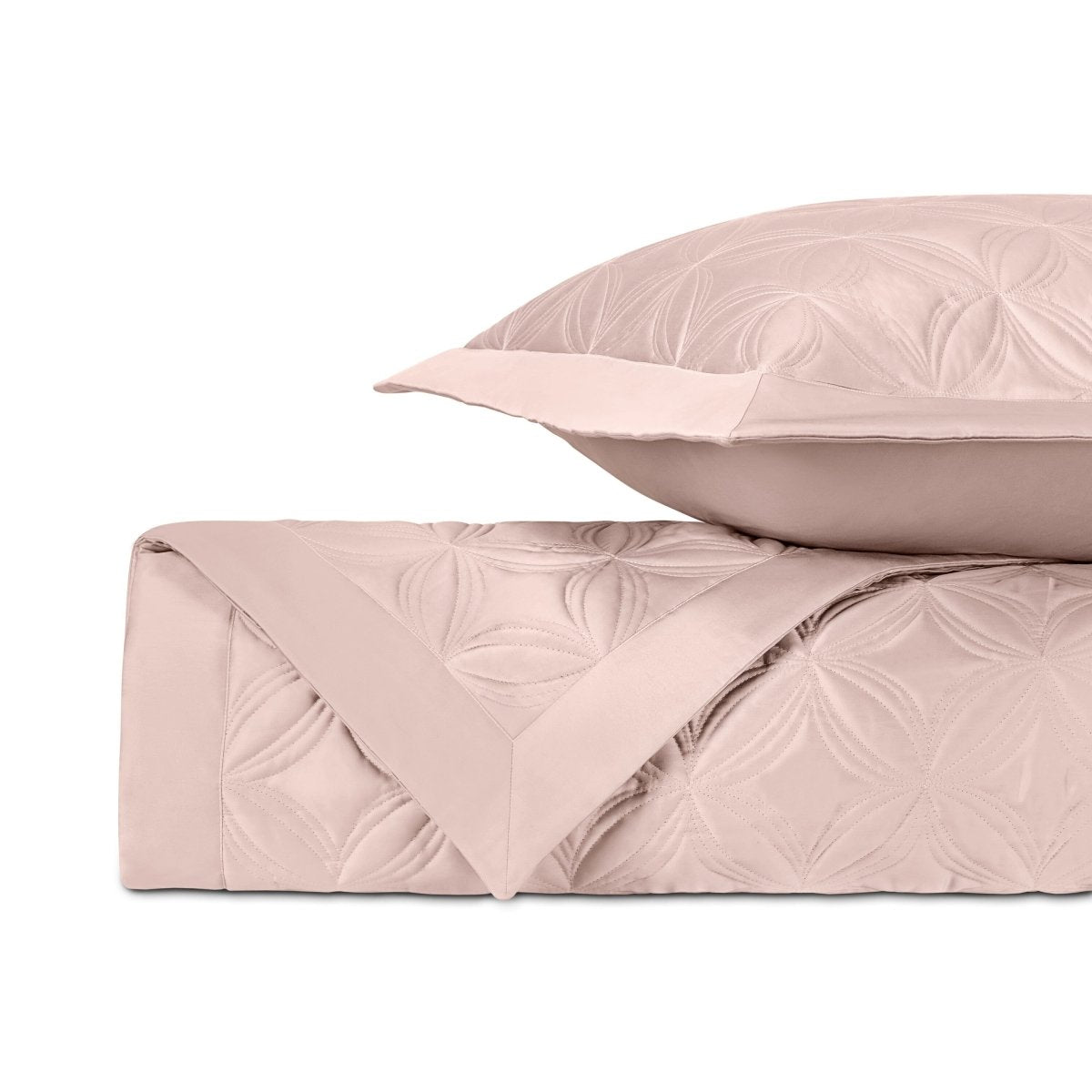 Dara Quilted Light Pink | Home Treasures Coverlets – FIG LINENS AND HOME