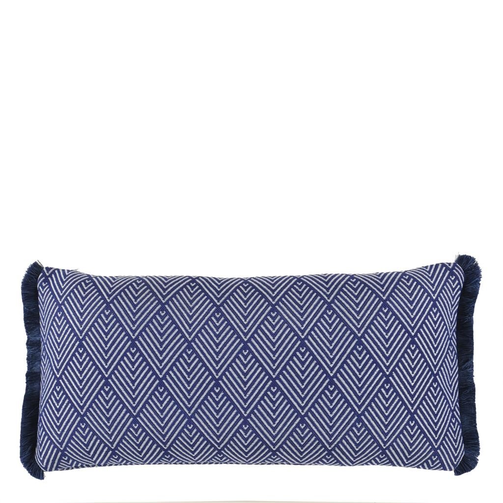Balian Cobalt Outdoor Decorative Pillow - Designers Guild at Fig Linens and Home 112