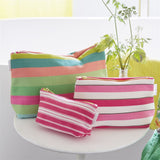 Burlington Stripe Fuchsia Toiletry Bag - Designers Guild at Fig Linens and Home 152