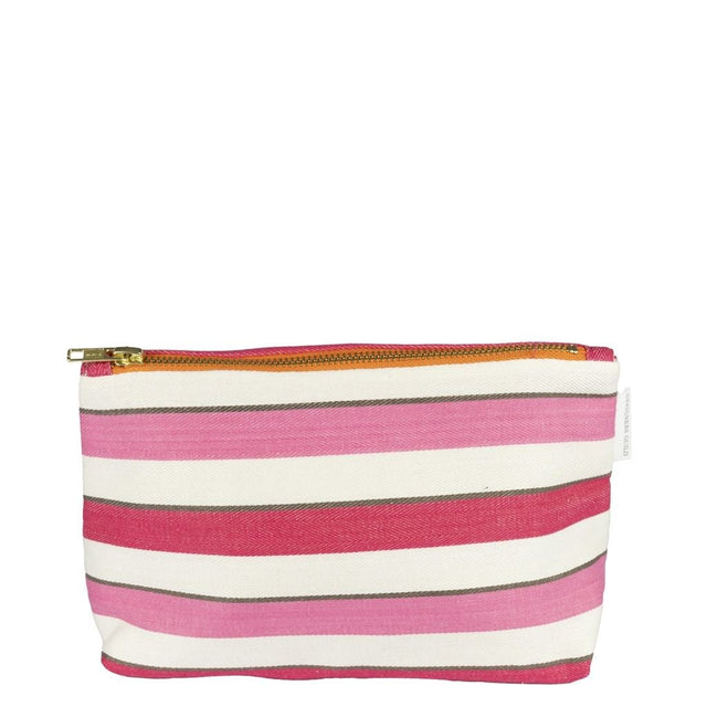 Burlington Stripe Fuchsia Toiletry Bag - Designers Guild at Fig Linens and Home 151