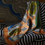 Christian Lacroix En Allant Aux Baux Cypres Merino Wool Throw at Fig Linens and Home - 4