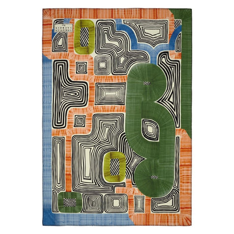Christian Lacroix En Allant Aux Baux Cypres Merino Wool Throw at Fig Linens and Home - 3
