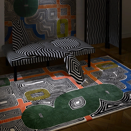 Christian Lacroix En Allant Aux Baux Cypres Rug at Fig Linens and Home