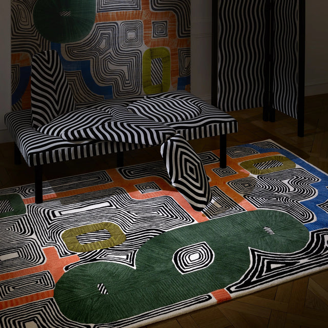 Christian Lacroix En Allant Aux Baux Cypres Rug at Fig Linens and Home