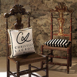 Christian Lacroix Roubine Taureau Decorative Pillow Decorative Pillow 12” x 16” Black and White at FIG LINENS AND HOME 2