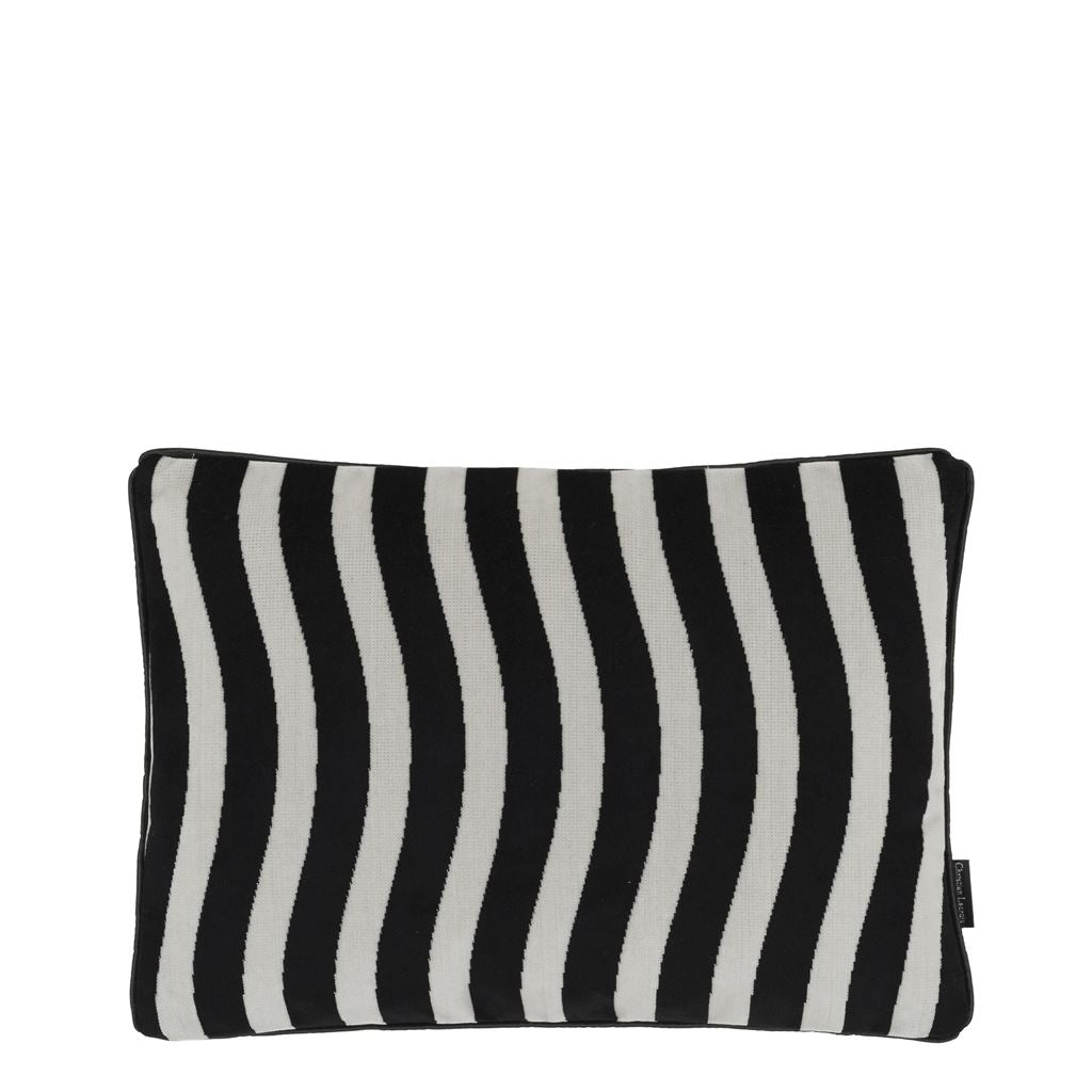 Christian Lacroix Roubine Taureau Decorative Pillow Decorative Pillow 12” x 16” Black and White at FIG LINENS AND HOME 4