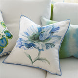 Coquelicot Delft Decorative Pillow - Designers Guild at Fig Linens and Home 19