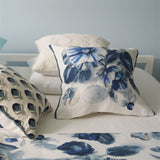 Designers Guild Camellia Indigo Decorative Pillow 20" x 20" Decorative Pillow Indigo at FIG LINENS AND HOME 2