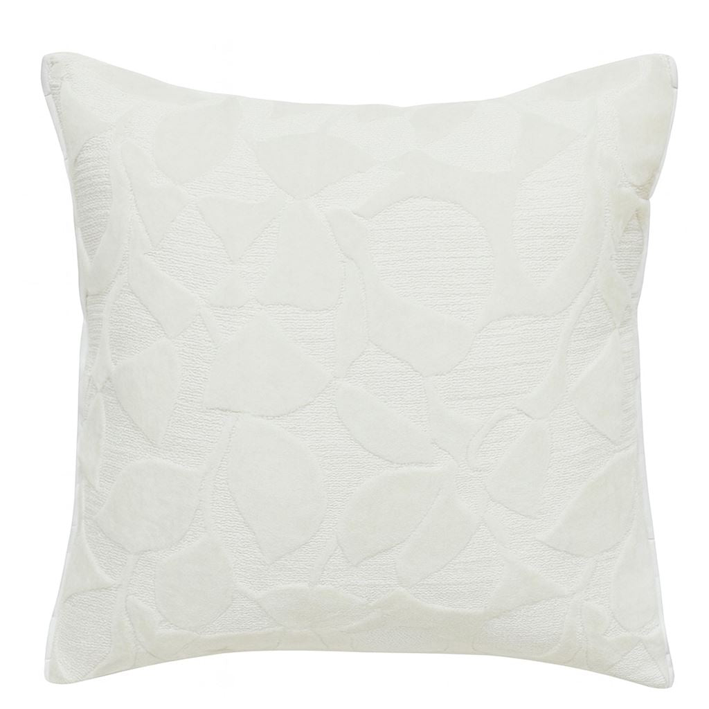 Designers Guild Celandine Chalk Decorative Pillow 20" x 20" Decorative Pillow Chalk at FIG LINENS AND HOME 4