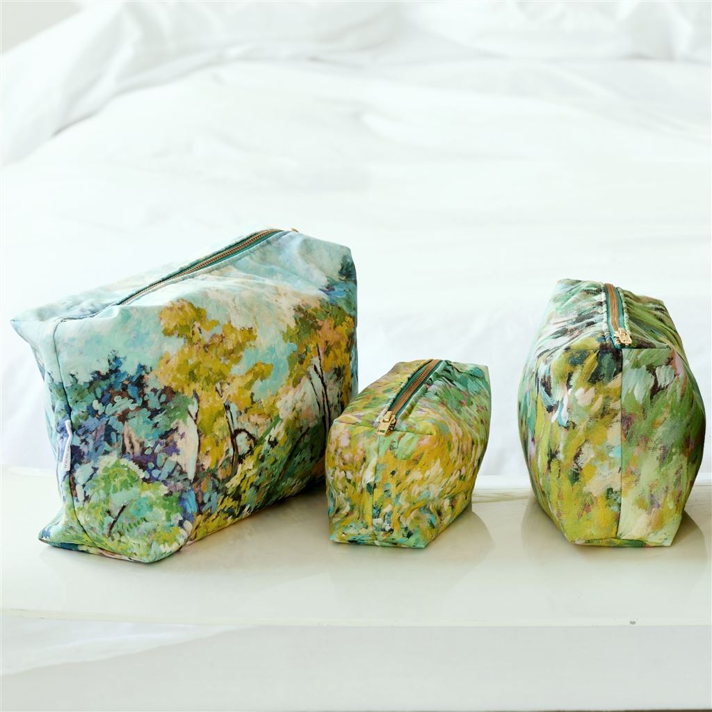 Designers Guild Foret Impressionniste Celadon Small Toiletry Bag