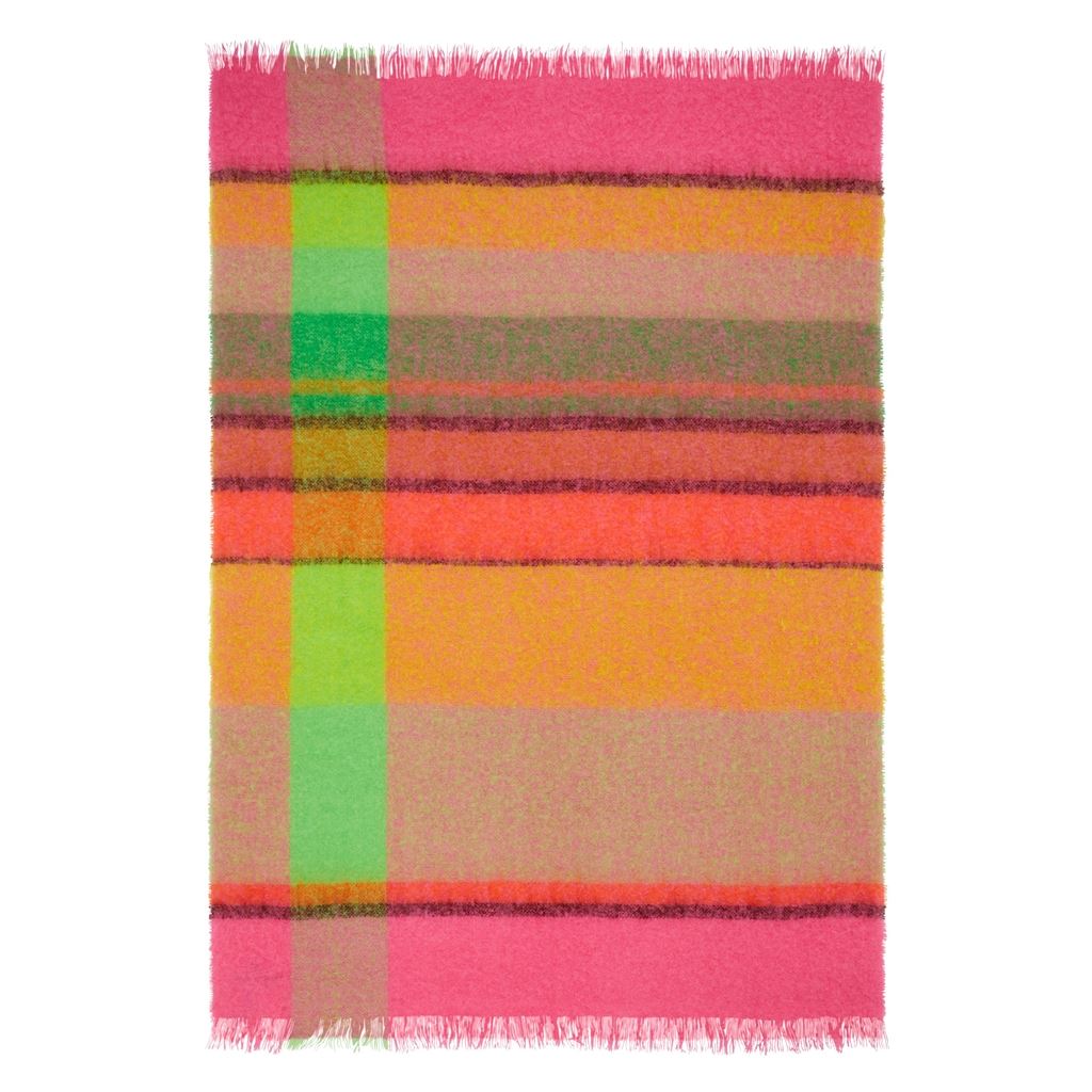 Designers Guild Mikome Fuchsia Mohair Throw at Fig Linens and Home - 6