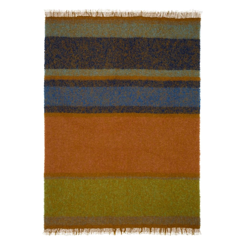 Designers Guild Mikome Indigo Mohair Throw at Fig Linens and Home - 5