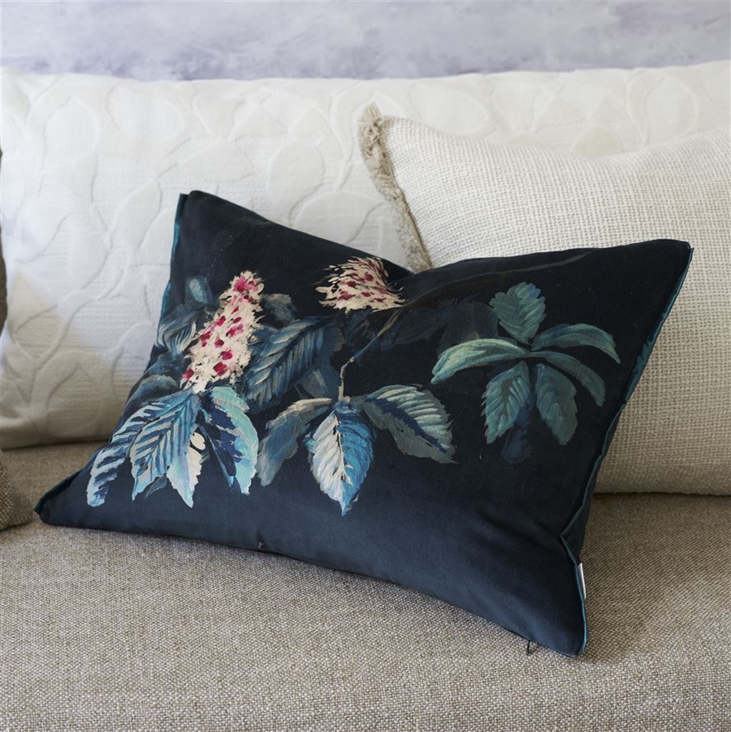Designers Guild Pasqueflower Decorative Pillow 18" x 24" Decorative Pillow Indigo at FIG LINENS AND HOME 2