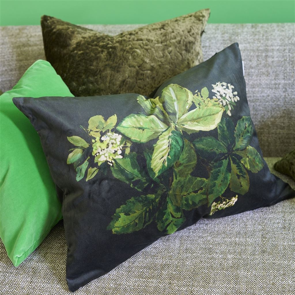 Designers Guild Pasqueflower Olive Decorative Pillow 18" x 24" Decorative Pillow Olive at FIG LINENS AND HOME 3
