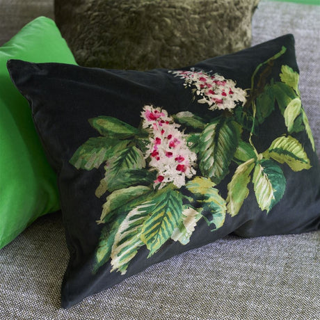 Designers Guild Pasqueflower Olive Decorative Pillow 18" x 24" Decorative Pillow Olive at FIG LINENS AND HOME 2