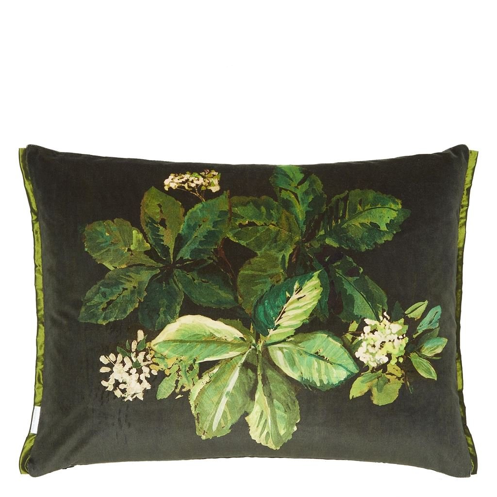 Designers Guild Pasqueflower Olive Decorative Pillow 18" x 24" Decorative Pillow Olive at FIG LINENS AND HOME 6