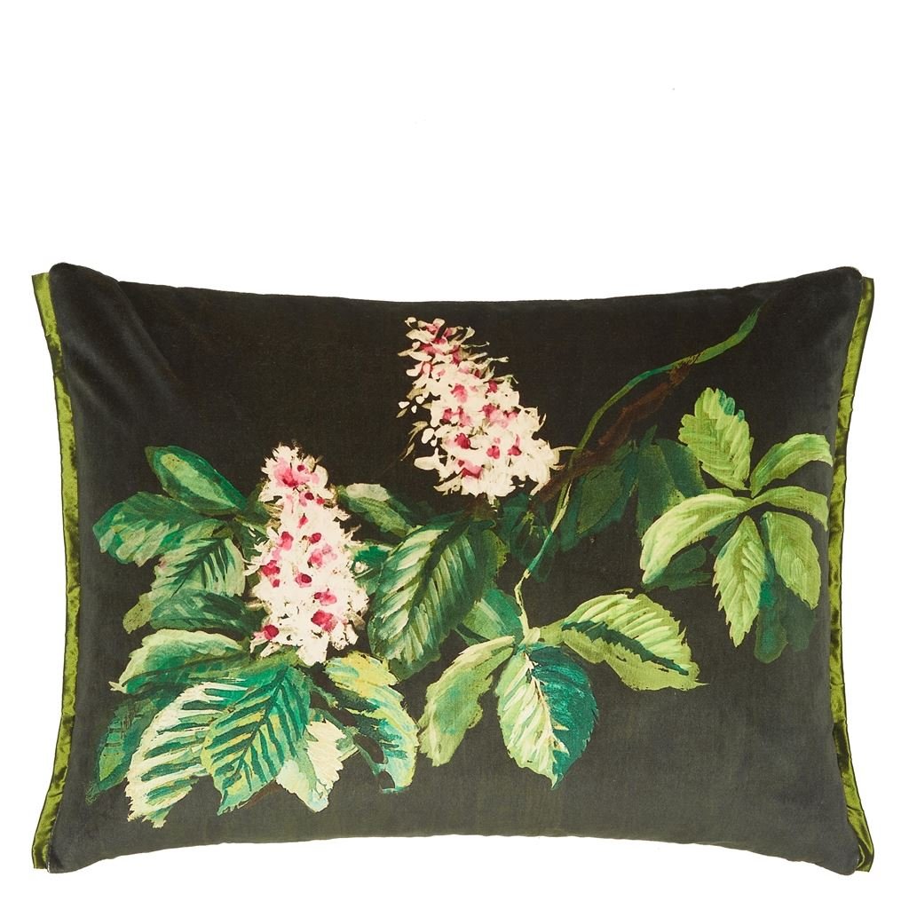 Designers Guild Pasqueflower Olive Decorative Pillow 18" x 24" Decorative Pillow Olive at FIG LINENS AND HOME 5