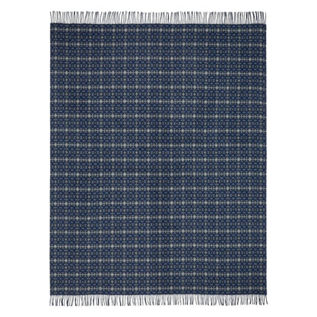 Designers Guild Pembroke Cobalt Merino Wool Throw at Fig Linens and Home - 11