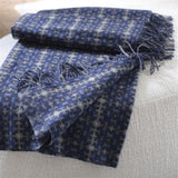 Designers Guild Pembroke Cobalt Merino Wool Throw at Fig Linens and Home - 12