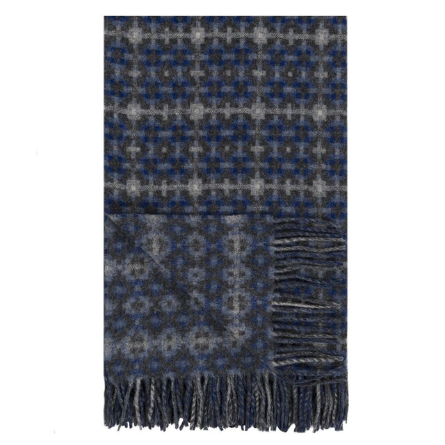 Designers Guild Pembroke Cobalt Merino Wool Throw at Fig Linens and Home - 10