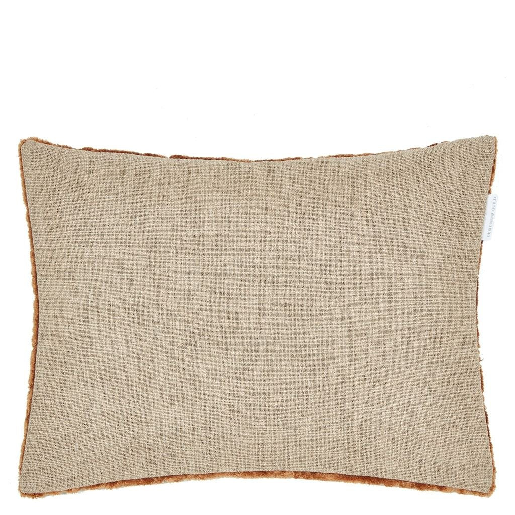 Designers Guild Penwith Copper Decorative Pillow 12" x 16" Decorative Pillow Copper at FIG LINENS AND HOME 4