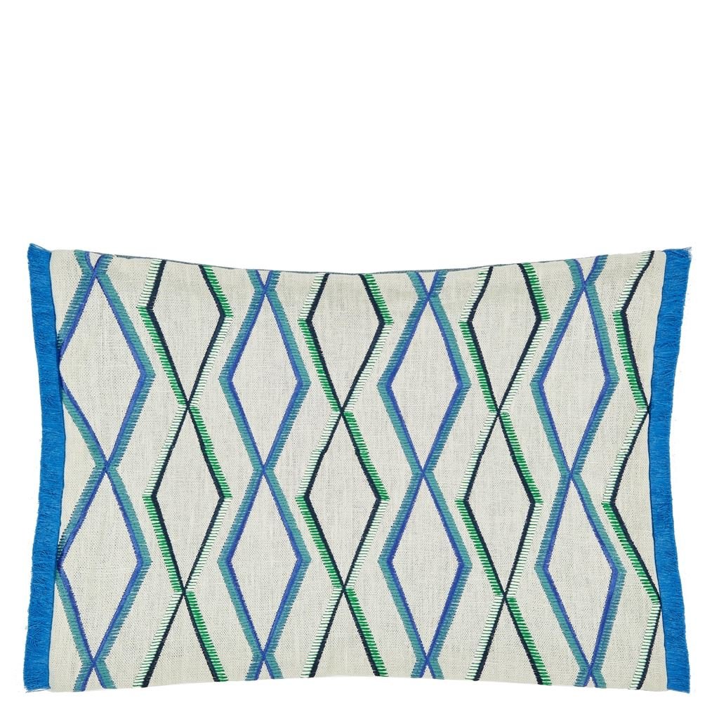 Designers Guild Trevenna Cobalt Decorative Pillow 18" x 24" Decorative Pillow Cobalt at FIG LINENS AND HOME 4
