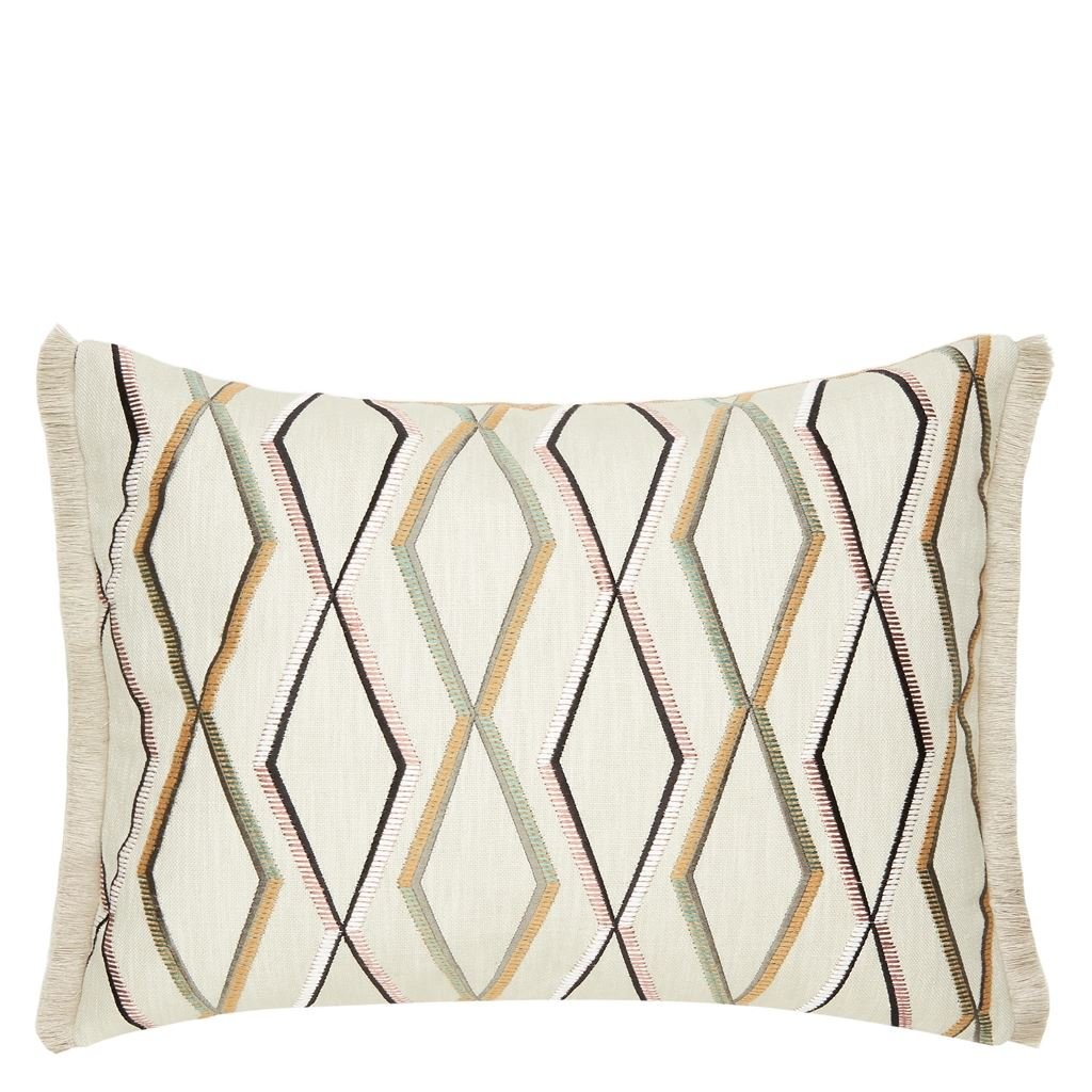 Designers Guild Trevenna Olive Decorative Pillow 18" x 24" Decorative Pillow Olive at FIG LINENS AND HOME 2