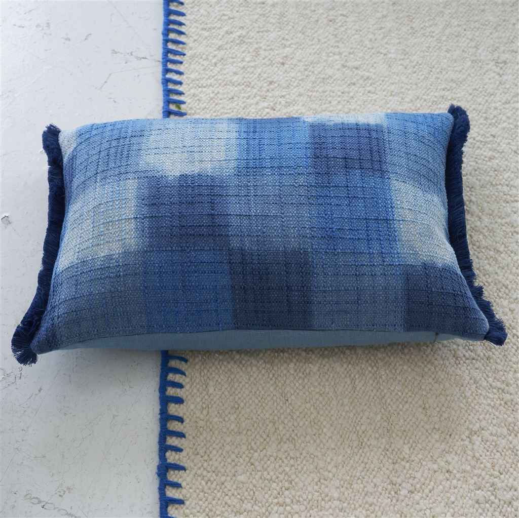 Harlyn Bay Indigo Decorative Pillow - Designers Guild at Fig Linens and Home 46