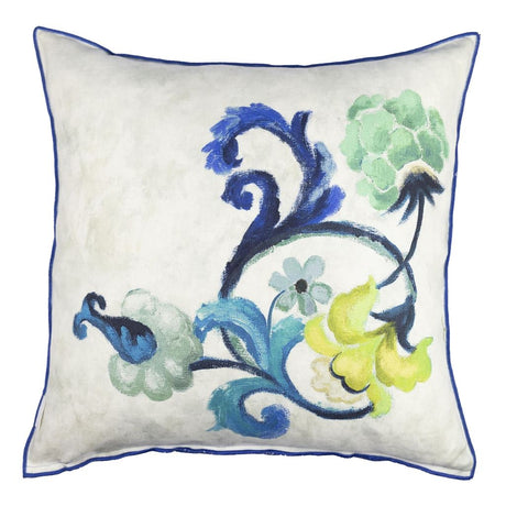 Osier Damasse Cobalt Decorative Pillow - Designers Guild at Fig Linens and Home 94